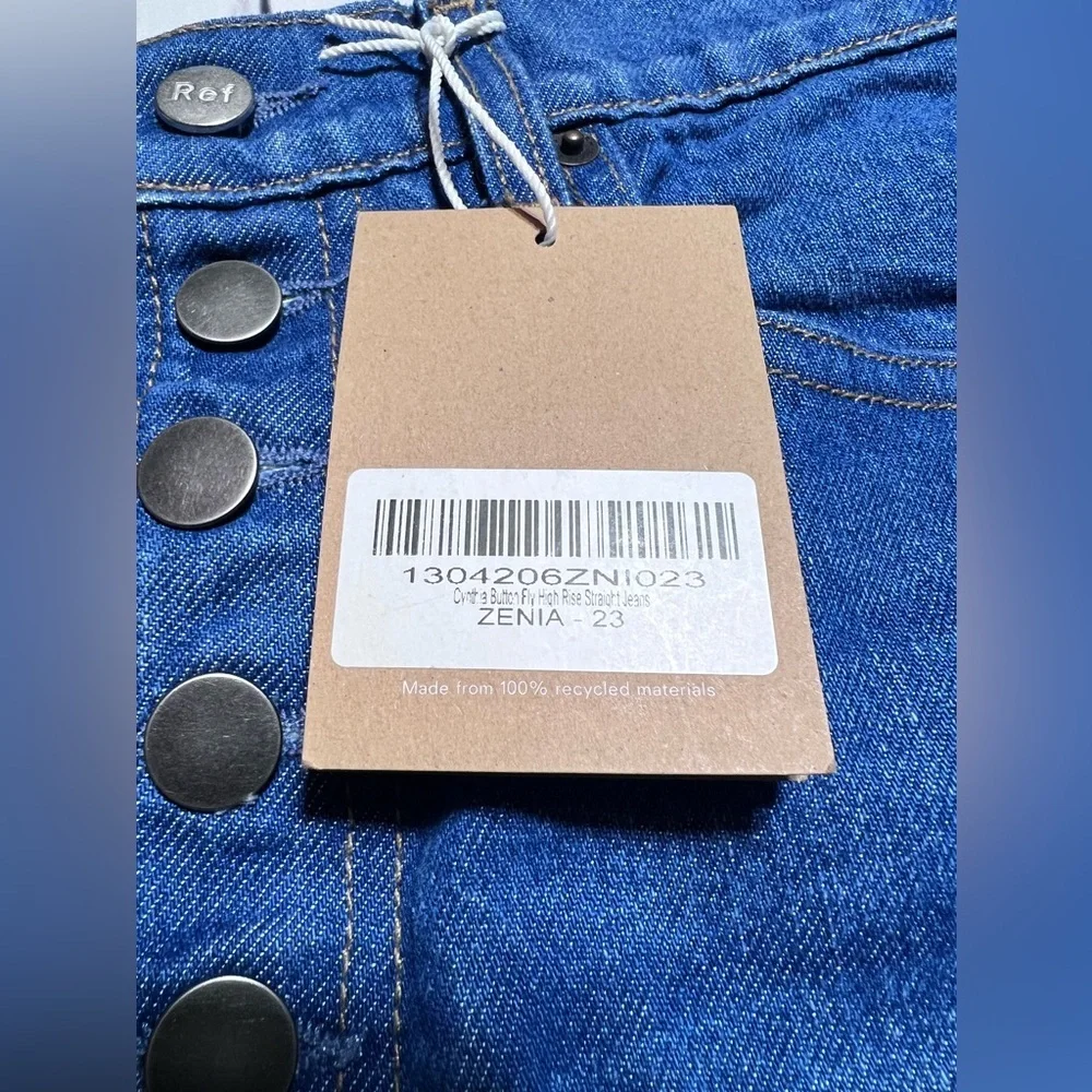 🎉HOST PICK🎉 Reformation Cynthia Button Fly High Rise Straight Jeans - Picture 5 of 10